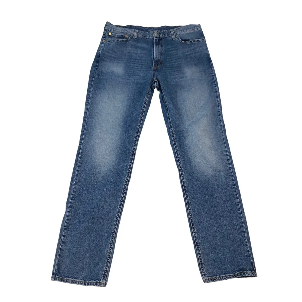 Levis 550 Relaxed Fit Mens Blue Jeans 38x36 Medium Wash Stretch 18181-0550 - Picture 1 of 10